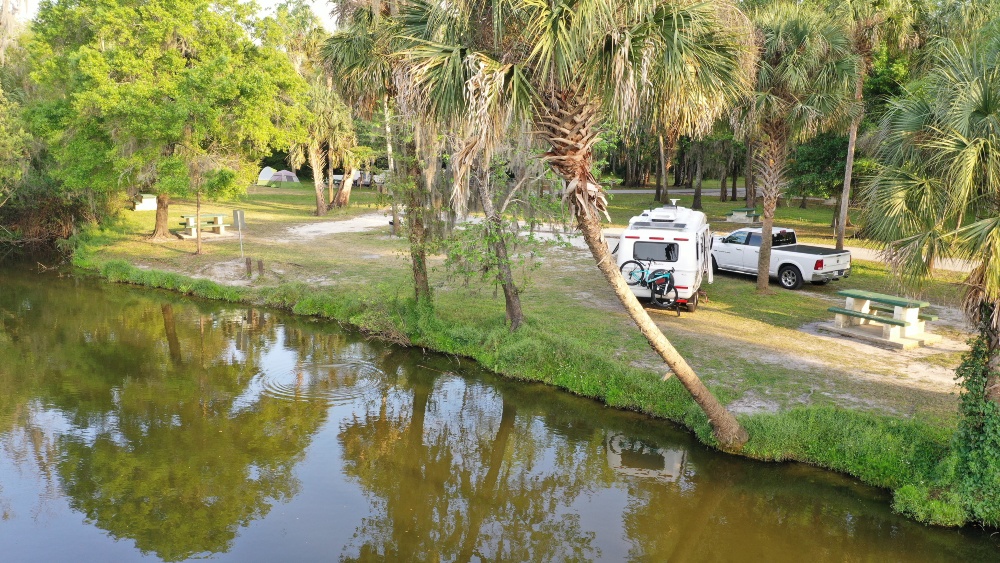 RV Camping By A Lake